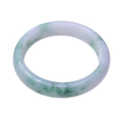 

Zheru Jewelry Natural Burmese Jadeite Light Green 54-64mm Bracelet Elegant Princess Jewelry Gift for Mom and Girlfriend