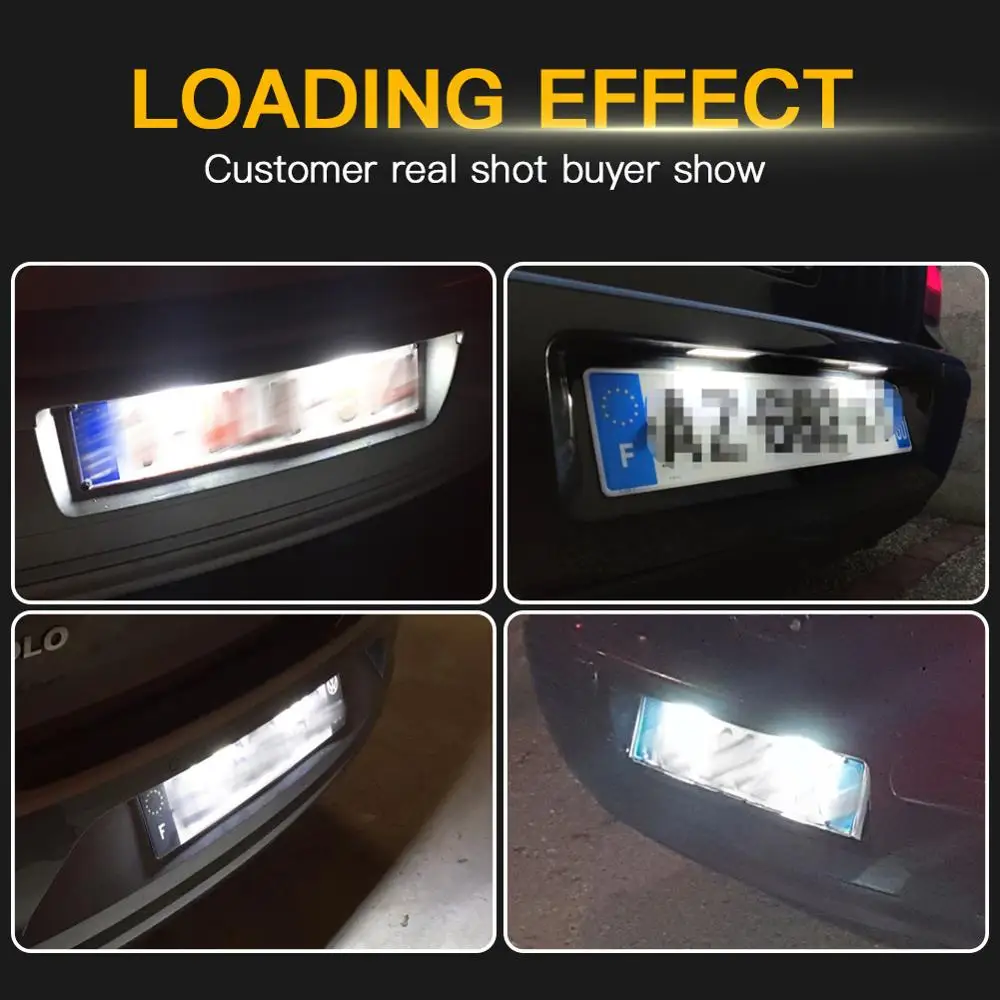 Без ошибок 18SMD светодиодный номерной знак оссветильник ительное основание для VW