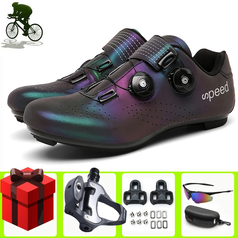 

Road Cycling Shoes Add Pedals Glassess Sapatilha Ciclismo Bike Ultralight Self-locking Bicycle Sneakers Men Women Racing Shoes