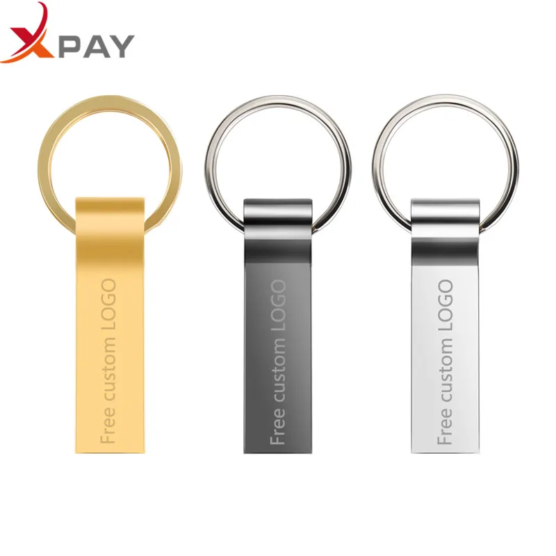 

Hot sale Usb flash drive 32GB silver 2.0 pendrive 4GB 8GB 16GB 64GB 128GB for gift usb flash memory Metal pen drive custom Logo