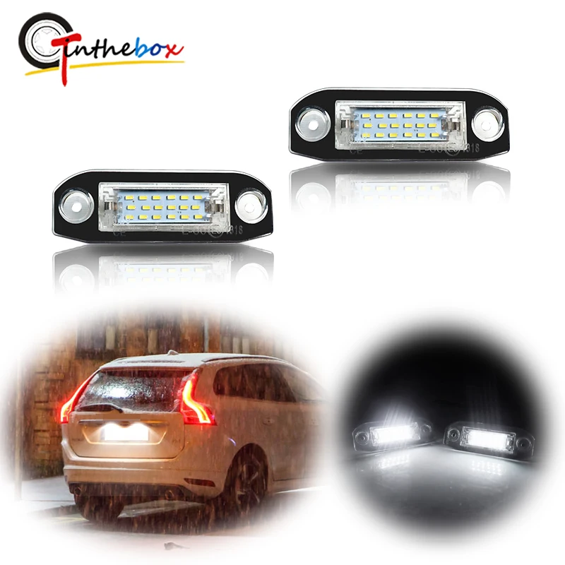 Gtinthebox Canbus Xenon White LED Car Number License Plate Lights For Volvo C30 C70 S80 V70 XC70 S40 V50 S60 V60 XC60 XC90 etc