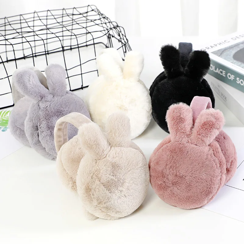 2019 новые милые зимние наушники для девочек и мальчиков с кроличьими ушами теплые