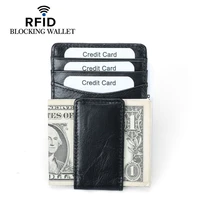 new cowhide slim card case bag fashion small wallet id credit cards holder dollar clip geniue leather cash pocket cardholder