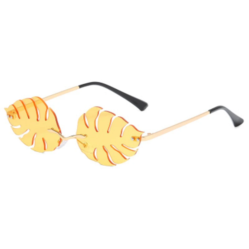 Модные индивидуальные солнцезащитные очки в форме листьев для женщин 2020 с