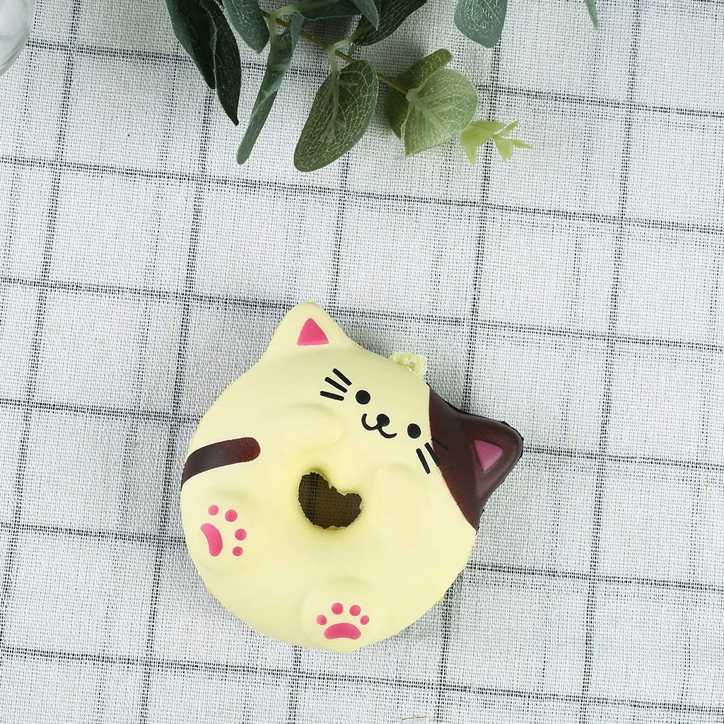 

Lovely Cat Doughnut Cream Scented Slow Rising Stress Adorable Toys for Children Antistress Toys 9x8.5x3.5cm GK1119