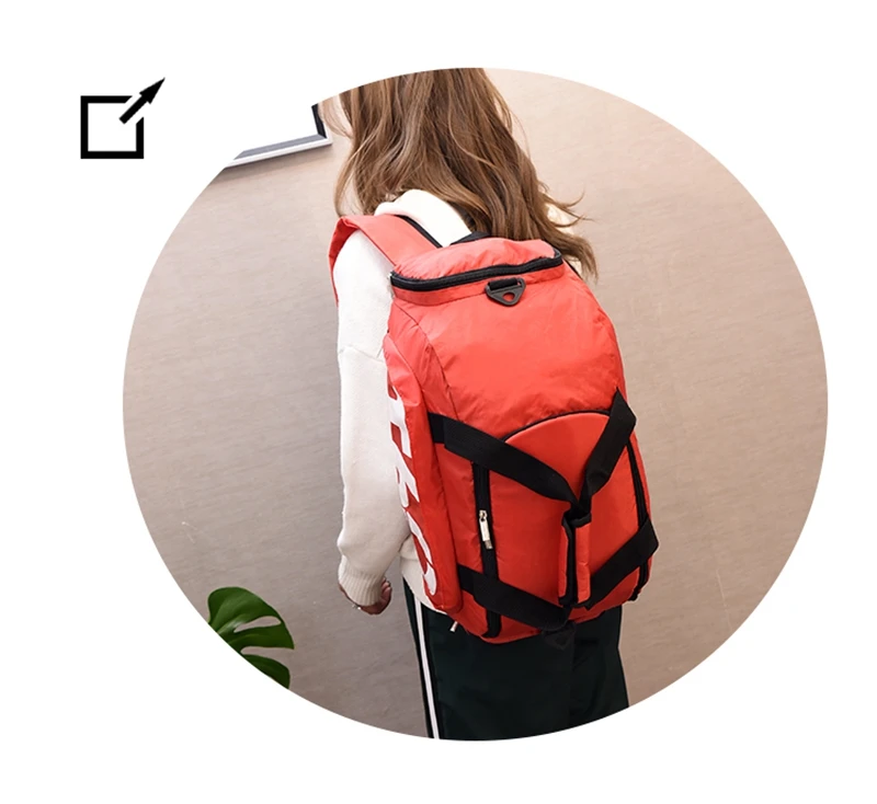 

2021 Brand New Men Sport Gym Bag For Women Fitness Waterproof Outdoor Separate Space For Shoes Hide Backpack sac de sport T60