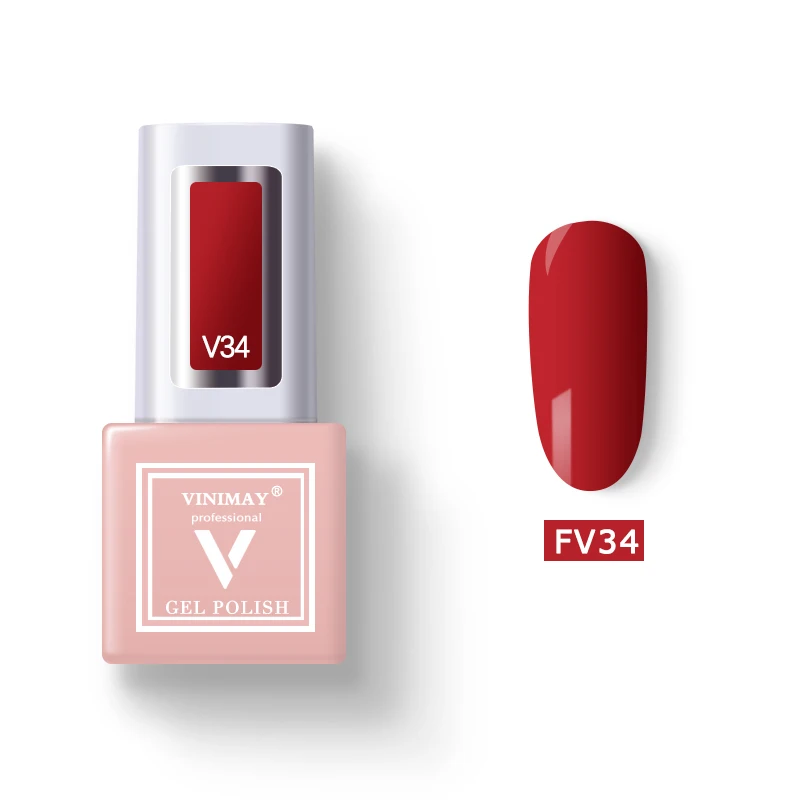 FV34 VINIMAY 60 Цветной Гель-лак для ногтей vernis полуперманентный УФ-гель лак-праймер впитывающий Гель-лак для ногтей Полировочный Гель для маникюра - Цвет: FV34
