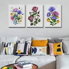 Картина для алмазной вышивки зеленые листья и цветы, квадратная круглая, A898, мозаичное ремесло