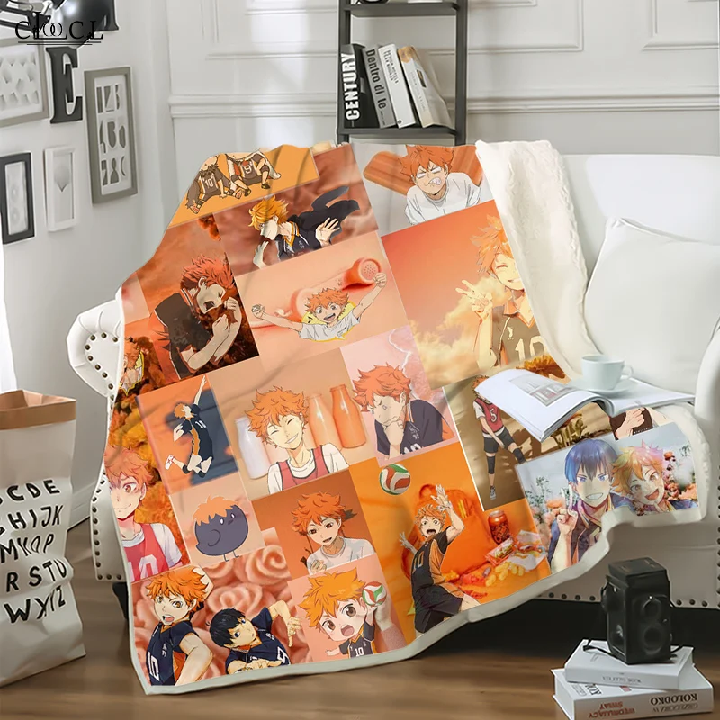 

Одеяло с аниме принтом Haikyuu, толстое одеяло для детей и взрослых, модное одеяло для дома, пикника, путешествий, Прямая поставка