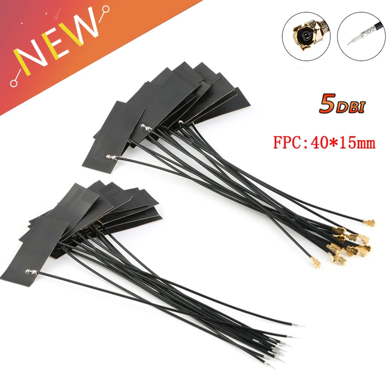 10 шт./лот 5DBI FPC Встроенная плата антенна LTE 4G 3G GSM CDMA WCDMA TDSCDMA 1 13 линия 12 см длинный