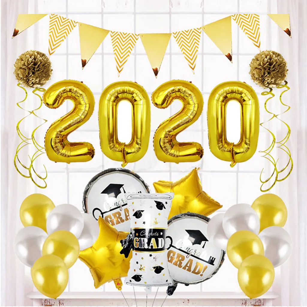 Аксессуары для выпускных баллонов реквизит воздушных шаров 2020 32 дюйма большой