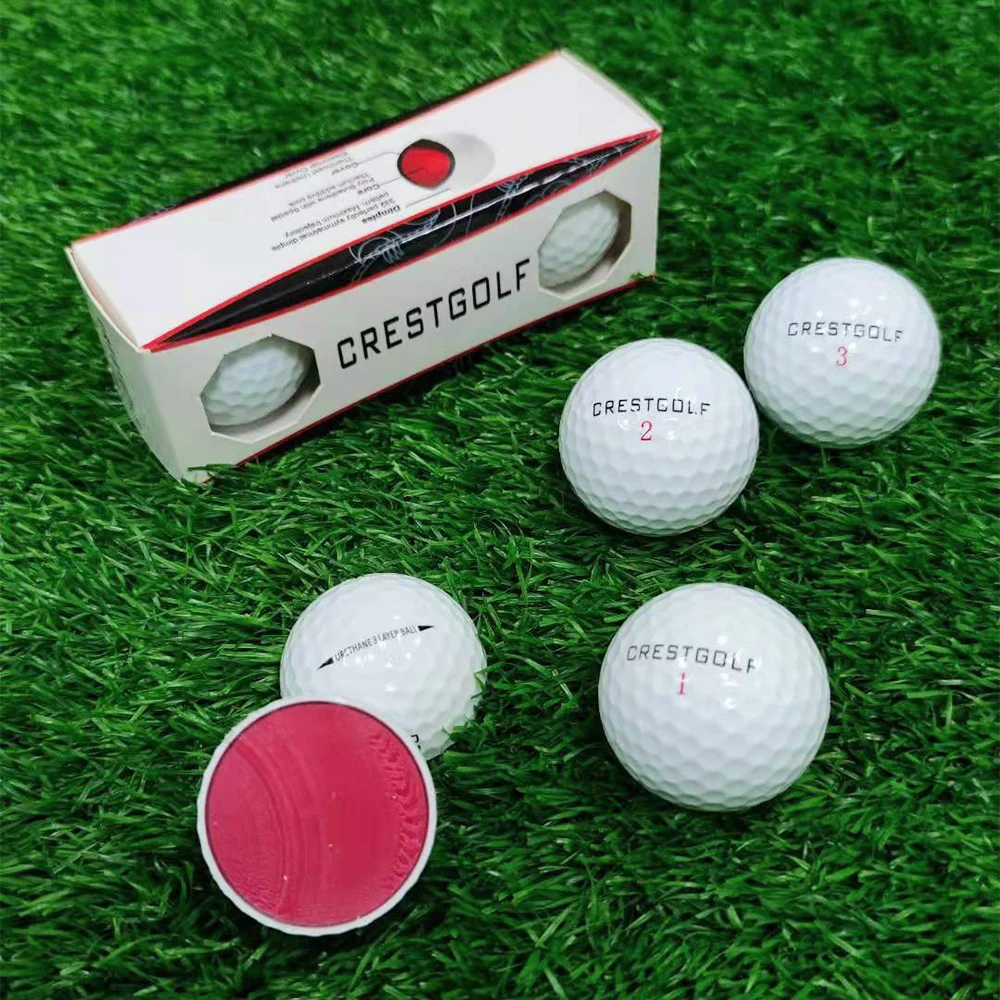 

12 Pcs Professional Urethane Game Golf Balls 3 Layer Distance Supplies