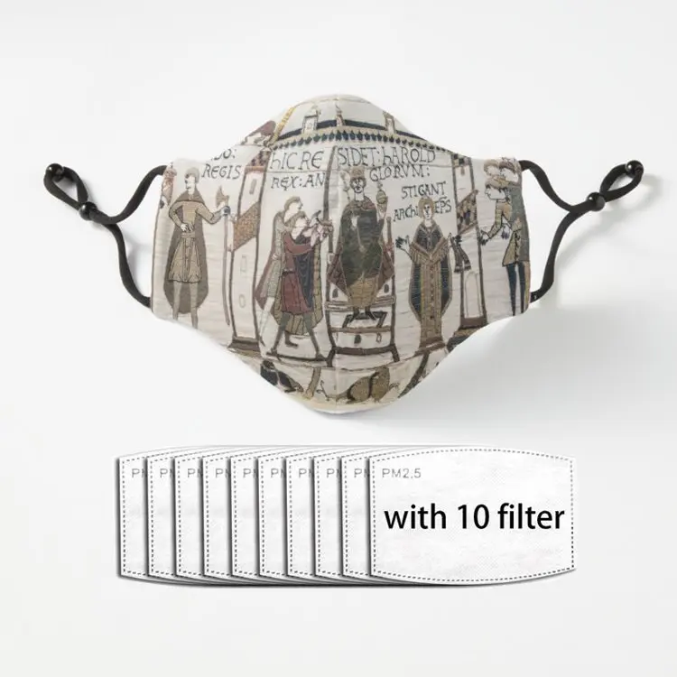 Гобеленовая маска для взрослых от коронации Гарольда Байе многоразовая лица из