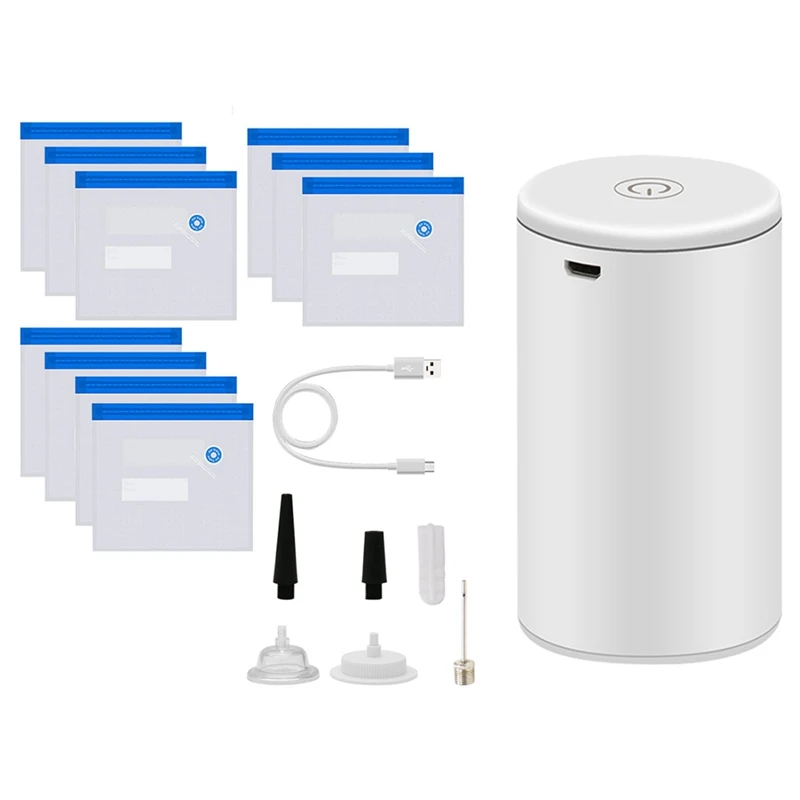 

Portable Vacuum Pump Vacuum Sealer,2In1wireless Dual-Purpose Air Pump For Food Air Extraction & Inflation Vacuum Machine