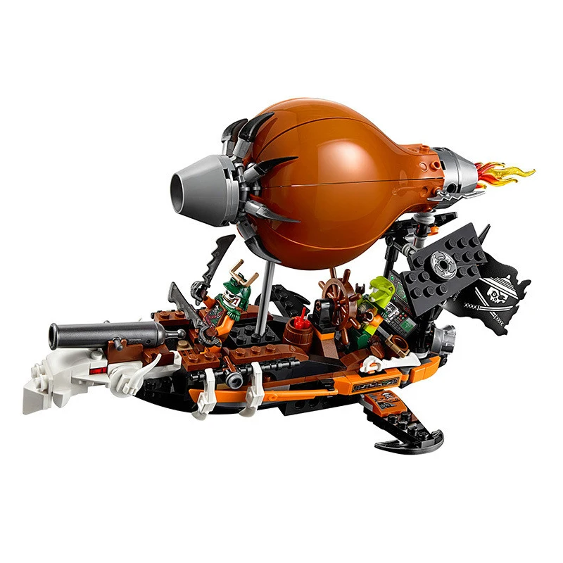 Bela 10448 318 шт. строительные блоки для детей Ninjago Raid Zeppelin оружия сборные игрушки 70603
