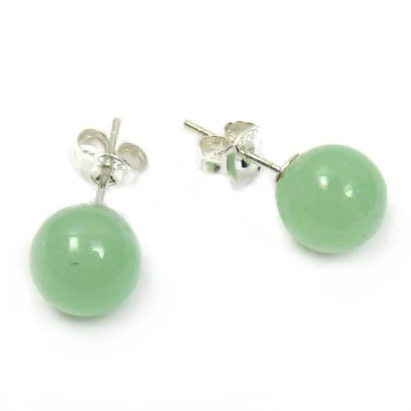 Новинка натуральный светильник зеленый камень Φ 10 мм|earrings letter|earrings ceramicearring stud sets |
