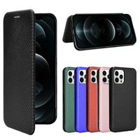 luxury carbon fiber flip phone case for iphone 13 12 mini 11 pro x xr xs max se 2020 7 8 plus cover anti knock full protection