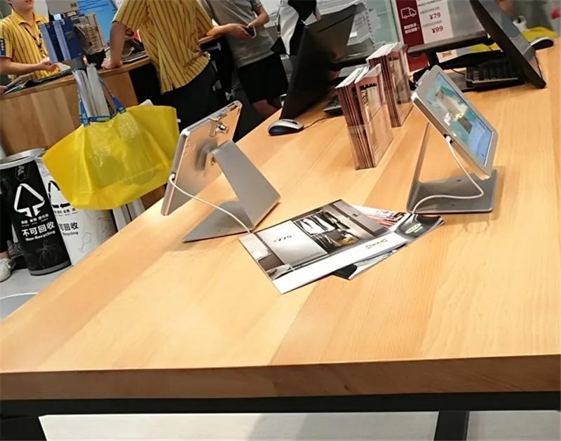 Для ipad 2/3/4/air Настольный киоск/дисплей безопасности в отеле или банке/замок металлическая рама стенд на столе винт на столешнице