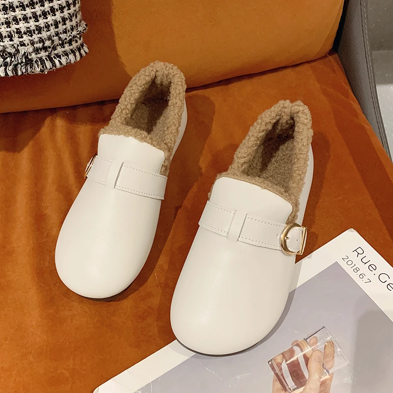 

Женские кожаные туфли в стиле ретро, с мягкой подошвой и бархатной подкладкой, Осень-зима 2021