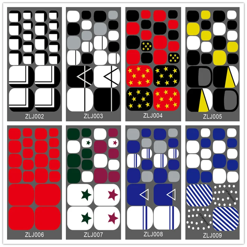 22 Типсы новый стиль лак для ногтей наклейки маникюра фольга самоклеющиеся