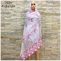 latest african women scarfs muslim women embroidery chiffon scarf embroidery scarf