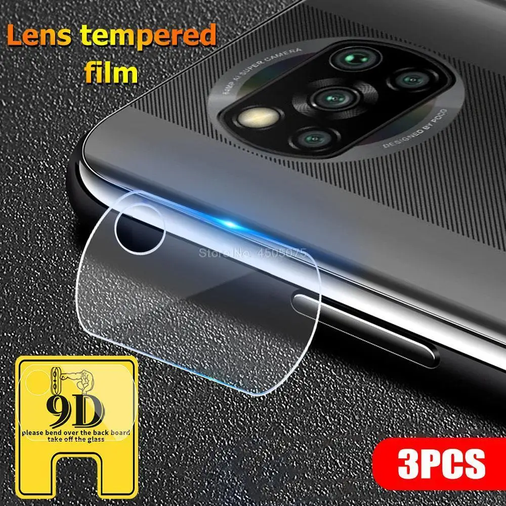 

Защитное стекло с полным покрытием для камеры Xiaomi Poco X3 Pro X3 NFC, 3 шт.