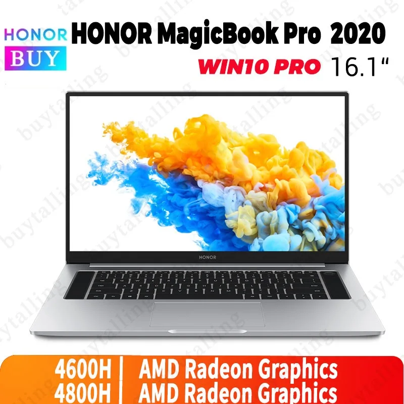 Оригинальный HONOR Magicbook Pro 2020 ноутбук 16 1 дюймов 7nm процесс AMD Ryzen r5 4600H/r7 4800H Windows 10 на