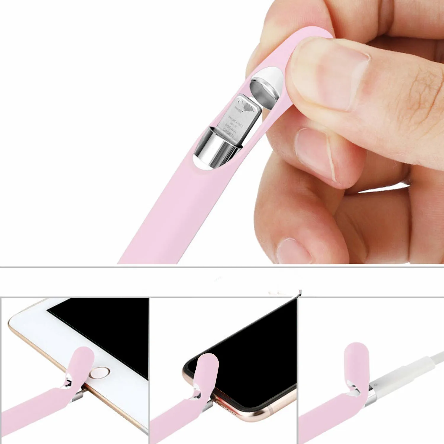 Мягкий силиконовый держатель рукава с рукояткой + 1 шт. Кабель адаптер для зарядки