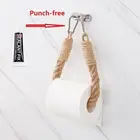 Держатель для туалетной бумаги без перфорации для подвешивания, старые украшения для ванной комнаты, полотенца, держатель для туалетной бумаги из пеньковой веревки для отеля