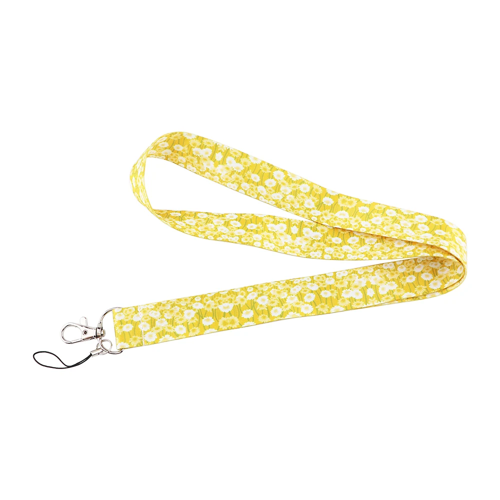 

K3179 Little Daisy Lanyards for Key Neck Strap For Card Badge Gym Key Chain Lanyard Key Holder DIY Hanging Rope Keychain