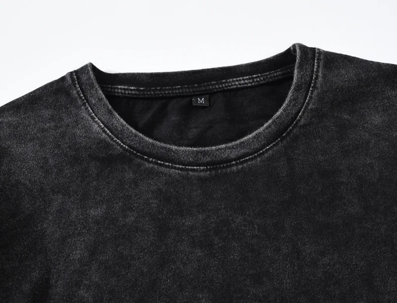 Тяжелая белая футболка со снежинками потертая старая черная Ретро с длинным