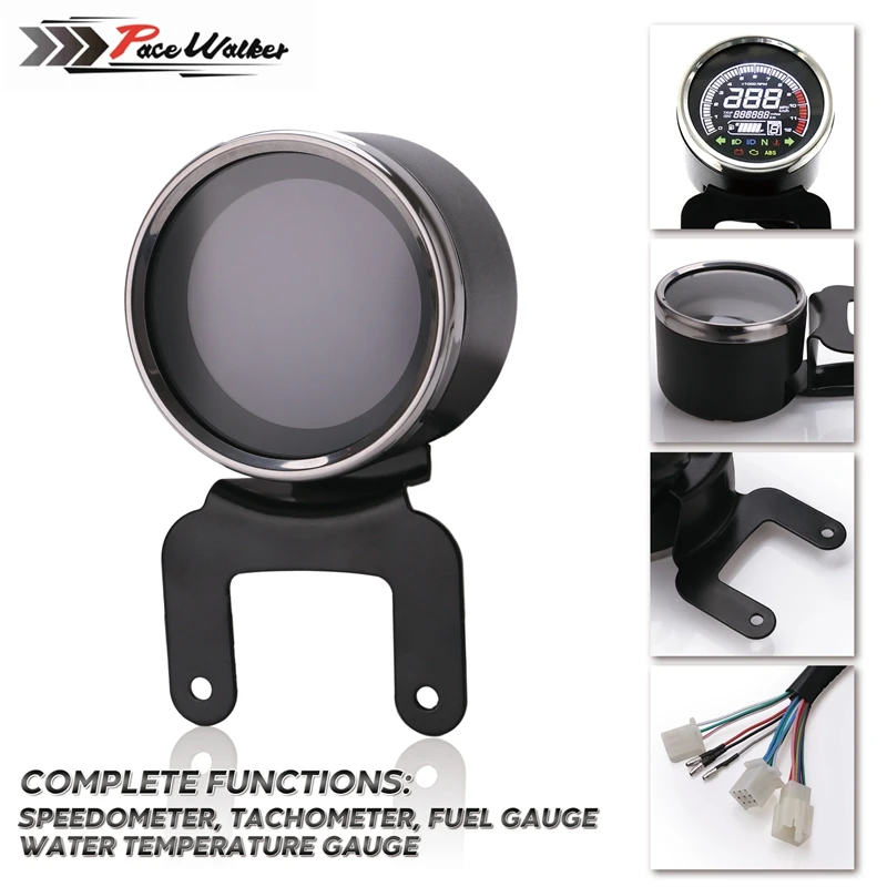 Мотоцикл Led мульти-функциональный цифровой одометр спидометр тахометр