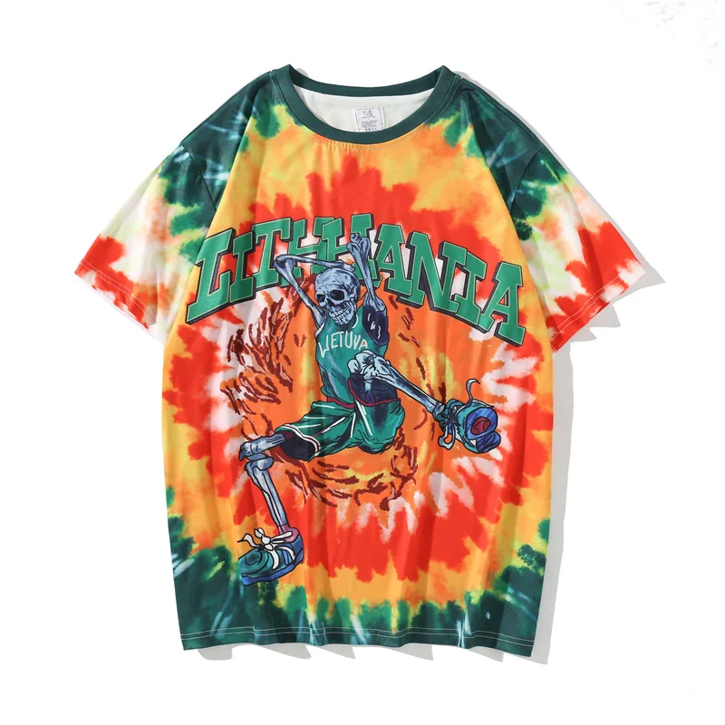 

2022 Liquid Blue Rock&Roll T Shirt Plus Size Men Skull Rock n Roll T-shirt