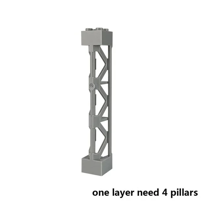 10 pcs pillars gray Высококачественные двухсторонние опорные пластины 32*32 точек для маленьких кирпичей DIY строительные блоки Базовая пластина совместима с классическими блоками - Цвет: 10 pcs pillars gray