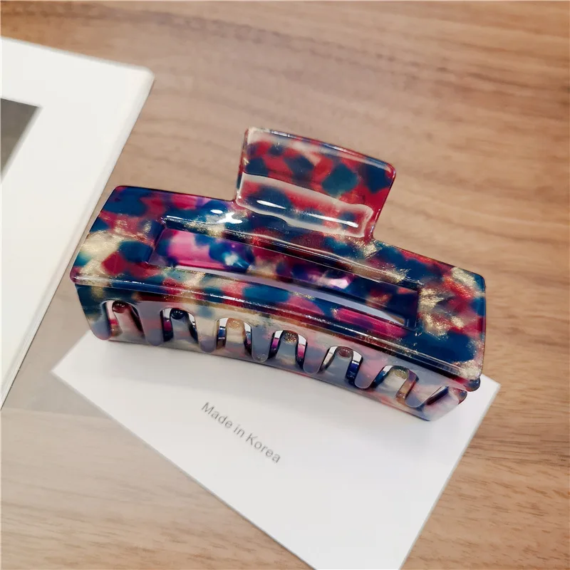 Винтажный Акриловый Мраморный зажим для волос из ацетата целлюлозы заколки