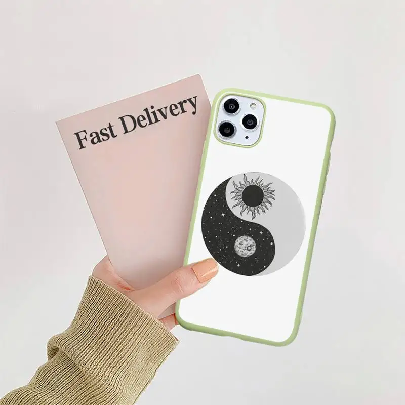 

Eight Diagrams Taiji Yin Yang Phone Case Candy Color for iPhone 11 12 mini pro XS MAX 8 7 6 6S Plus X 5S SE 2020 XR