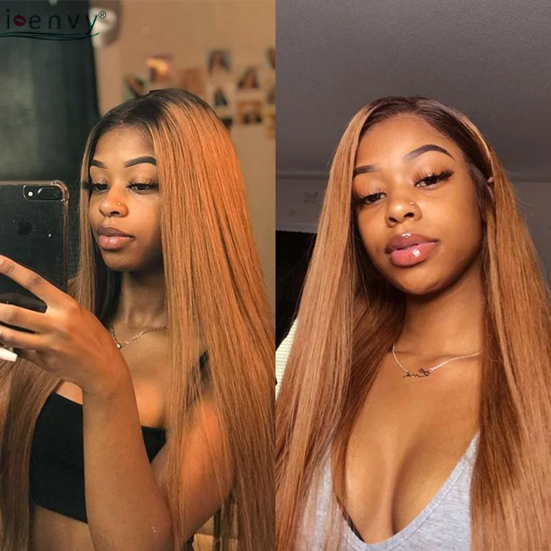 

Ombre Blonde Lace Front Human Hair Wigs Brazilian 13*1 Perruque Part Lace Front Wig 180% Remy Blonde Straight Human Hair Wigs