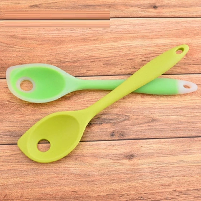 Визуальный сенсорный гибкий термостойкий силиконовый прорезной скребок ложка