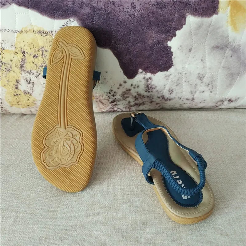 Сандалии женские из экокожи повседневная обувь с пряжкой эластичный ремешок