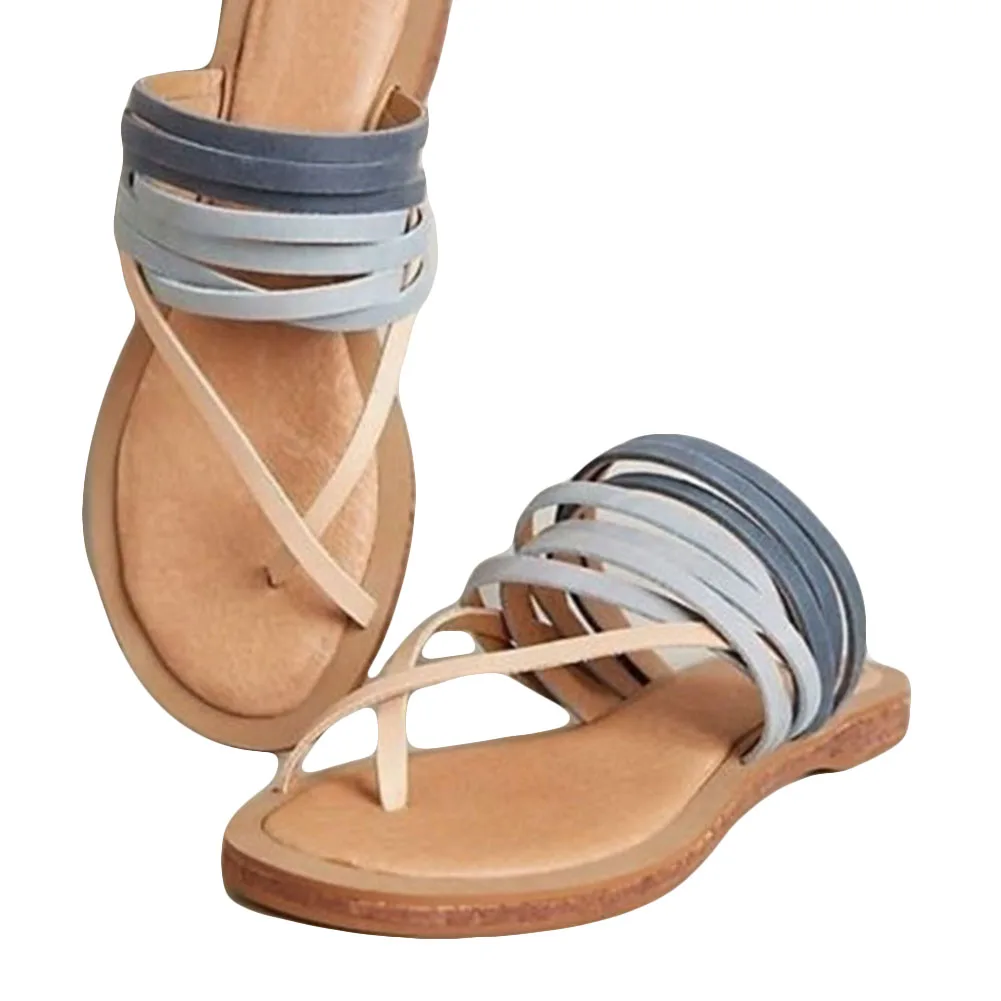 

Women's Roman Gladiator Thong Sandals Flat Flip flops Sandals Summer Beach Shoes