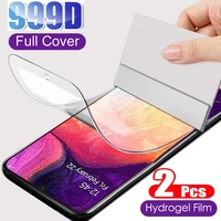 2 pcs full cover hydrogel film for samsung galaxy a90 5g a80 a70 a60 a50 a40 a30 a20 a10 screen protector screen film not glass