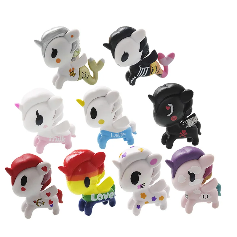 

9pcs/set 5cm My Little Horse PVC Rainbow Houses Cute Pony Action Toy Figures Dolls Birthday Christmas Gift For Girl