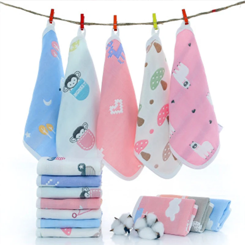 Детское полотенце с рисунком из мультфильма муслиновые квадраты хлопковый