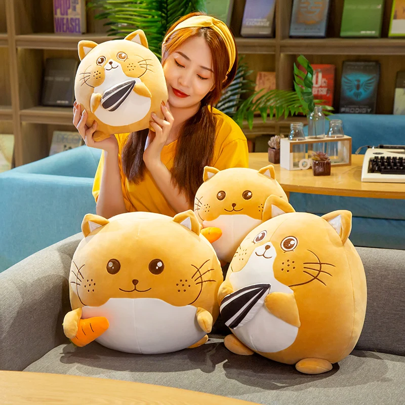 

Nice Huggable Hot 1pc 25cm/40cm Soft stuffed plush Fat Round Hamster Doll decoration sofa pillow children boy holiday gift toys
