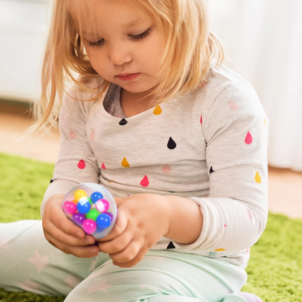 Bolas antiestr&eacute;s transparentes para aliviar el autismo, bolas de colores para aliviar el estado de &aacute;nimo para la salud, juguete esponjoso de ventilaci&oacute;n, juguete para apretar, 1/3 Uds.-1