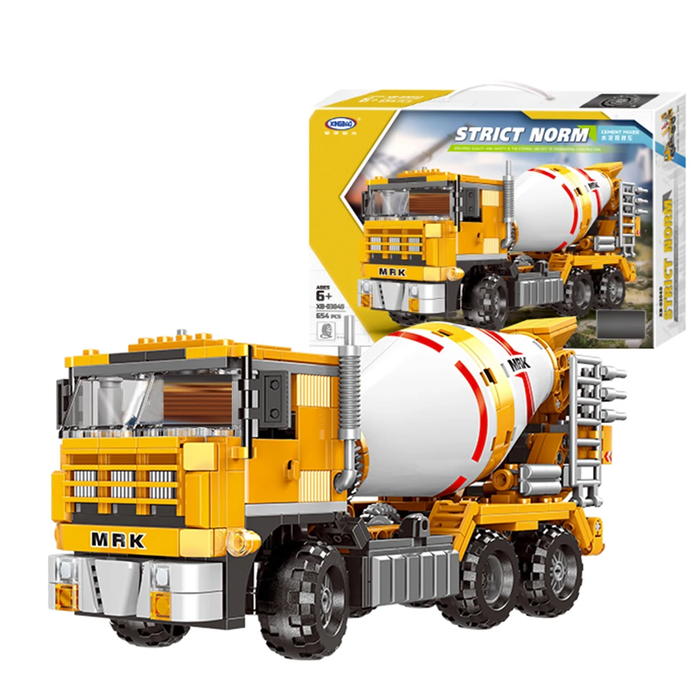 

Xingbao Building Blocks Cities Cement Mixer Concrete Truck Toy Block Construction Car Toys For Boys Kids Birthday Gifts