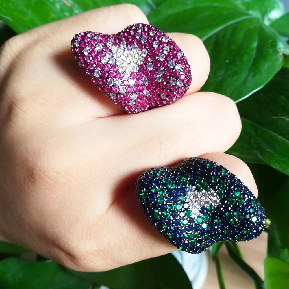 Женские свадебные кольца с кристаллами кубическим цирконом ювелирные