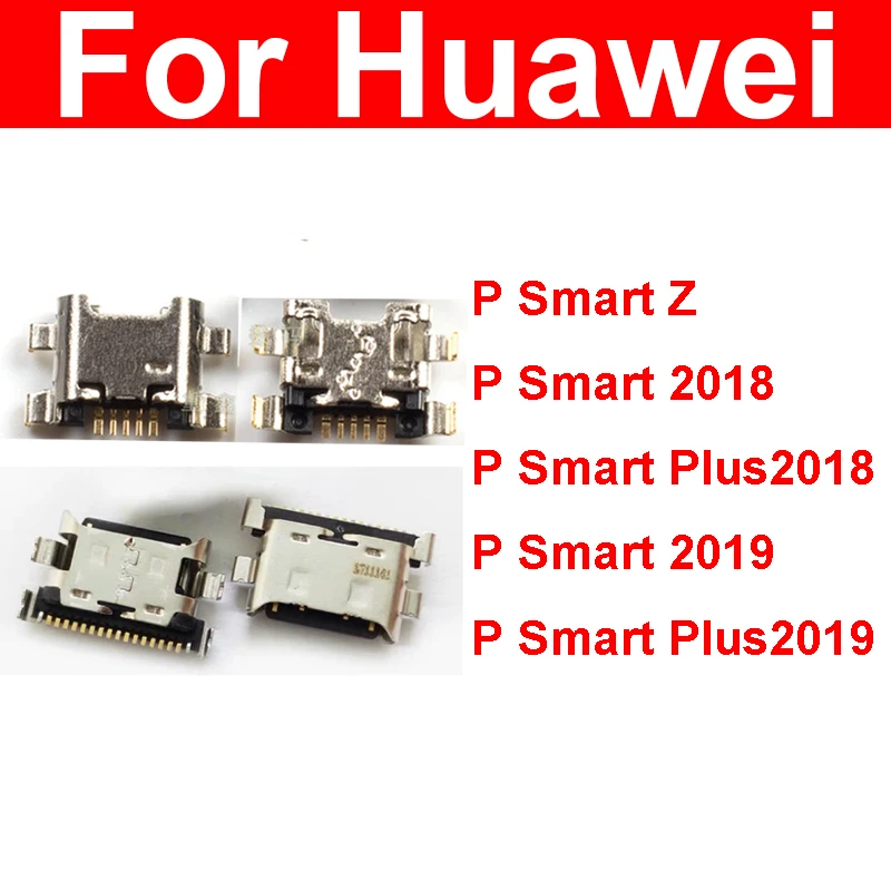 Usb-разъем для зарядного устройства, штекер для Huawei P Smart Z 2018 2019 P Smart Plus 2018 2019, разъем для зарядки, док-станция, запасные части