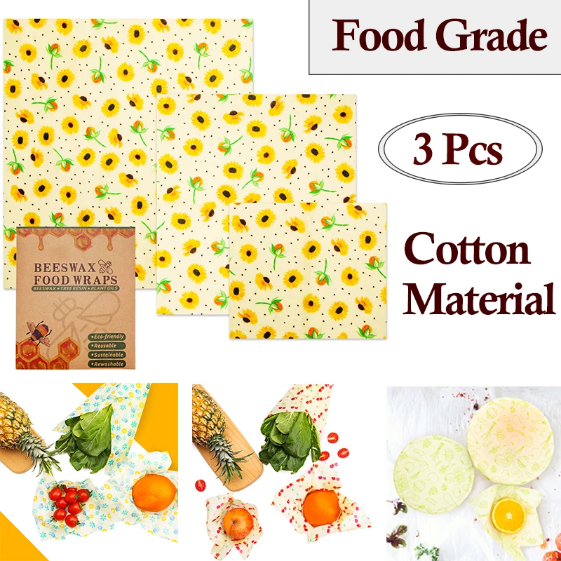 3 шт. многоразовые пищевые салфетки из пчелиного воска|Коробки и ящики для