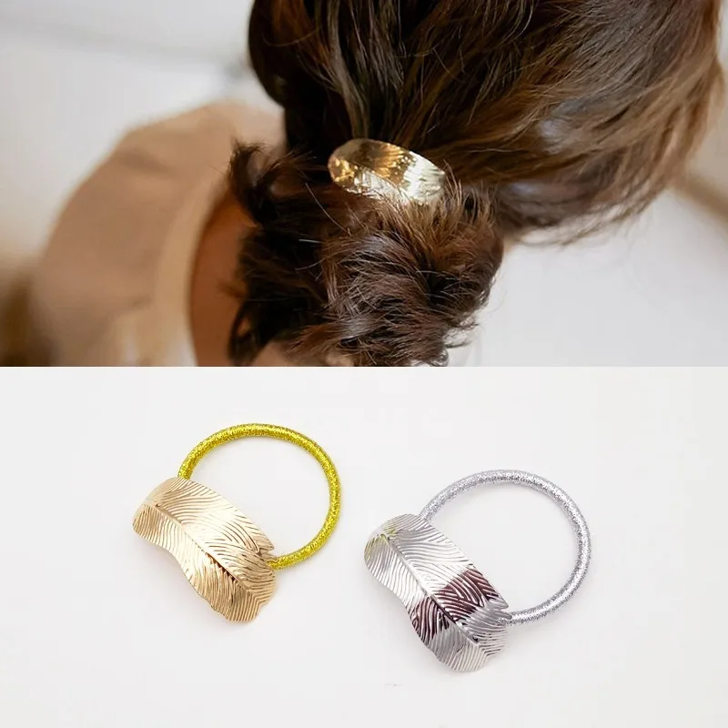 1 шт. эластичные резинки для волос с листьями из сплава игрушки девочек ручная